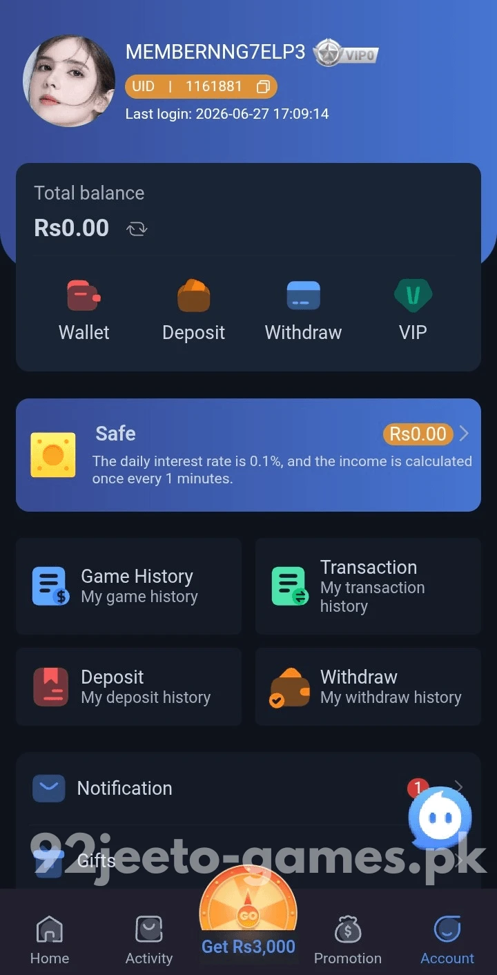 92 Jeeto Account